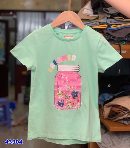 Áo Eureka xanh lá chiếc bình - size 8y