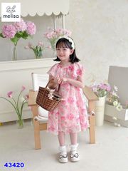 Đầm Melisa hồng nhiều hoa