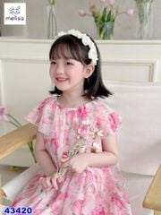 Đầm Melisa hồng nhiều hoa