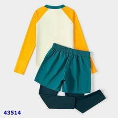Bộ bơi Ylike dài tay vàng - size 170