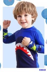 Bộ bơi xanh dài tay cá mập - size 5y