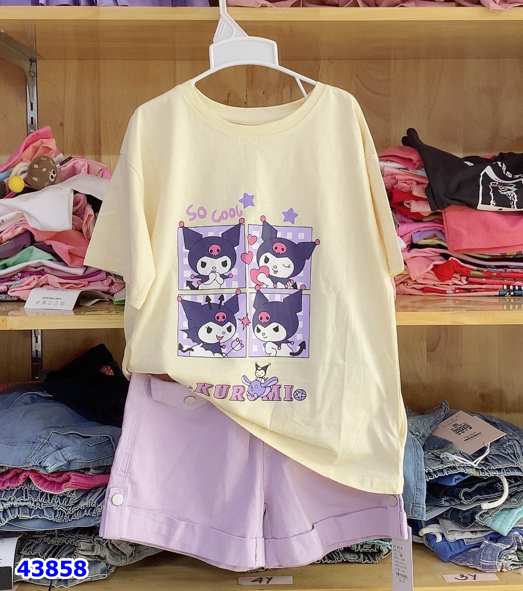 Áo thun màu kem Kuromi