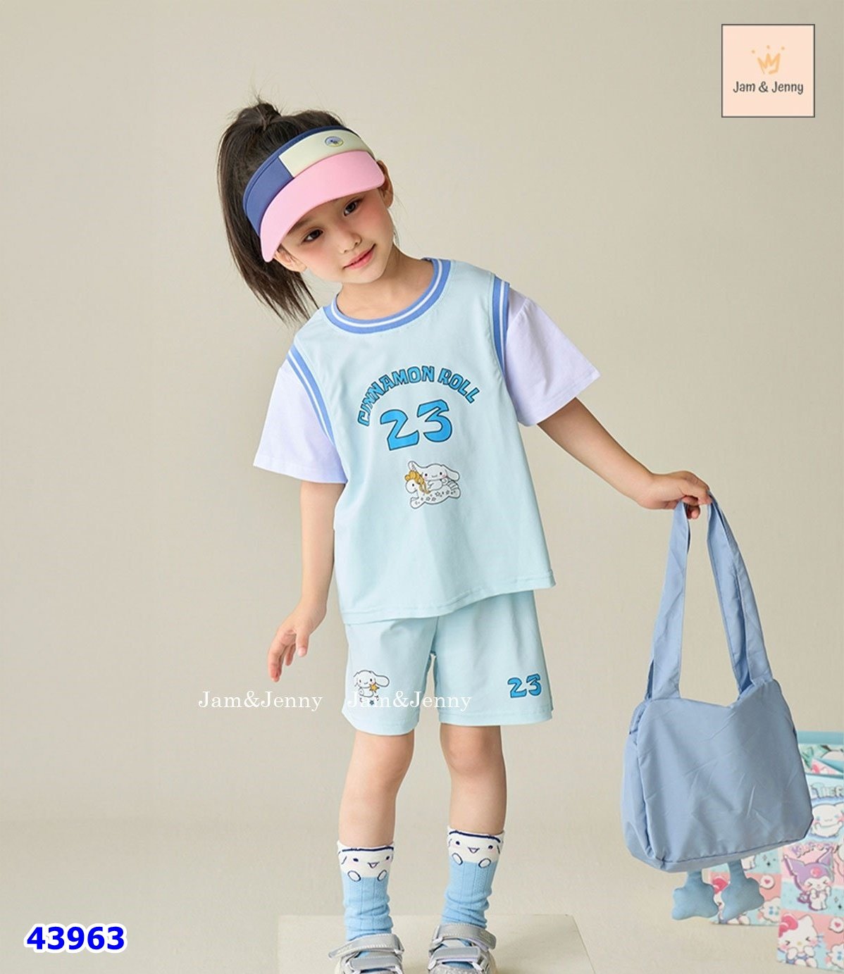 Bộ J&J xanh Cinamoroll - size 2-3y
