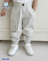 Quần Locobear xám trắng túi hộp mặt cười