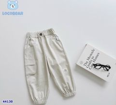Quần Locobear xám trắng túi hộp mặt cười