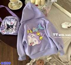 Áo khoác NNBB tím Kuromi+túi đeo