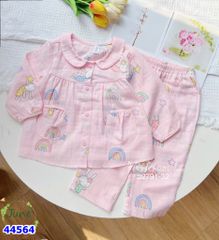 Pijama June hồng thỏ cầu vồng