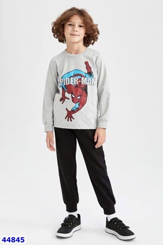 Bộ dài HM nâu người nhện - size 12-14y