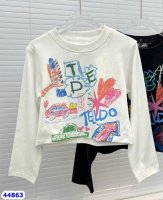 Áo Croptop tay dài Telldo trắng