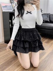 Chân váy tầng đen