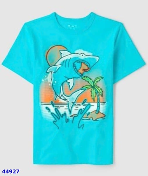 Áo Place xanh dương cá mập - size 10-12y