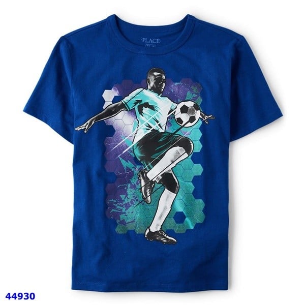 Áo Place xanh bóng đá - size 10-12y