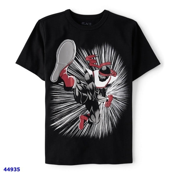 Áo Place đen Ninja - size 10-12y