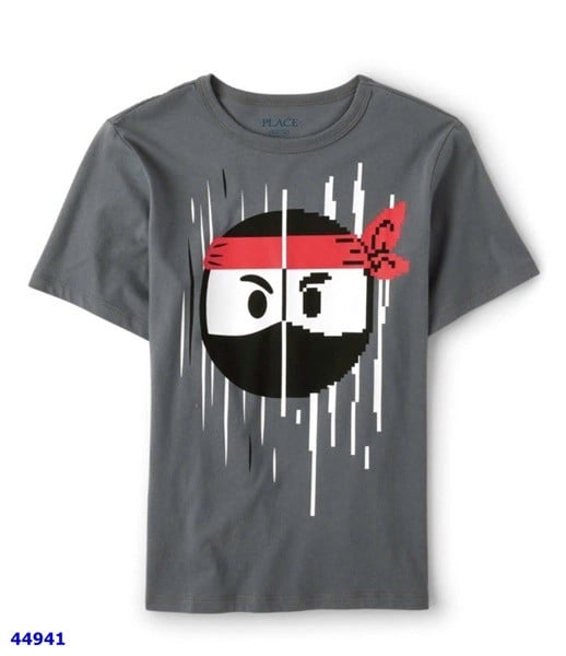 Áo Place xám Ninja Go - size 4y