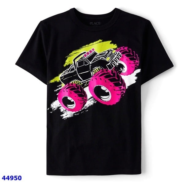 Áo Place đen xe địa hình - size 7-8y