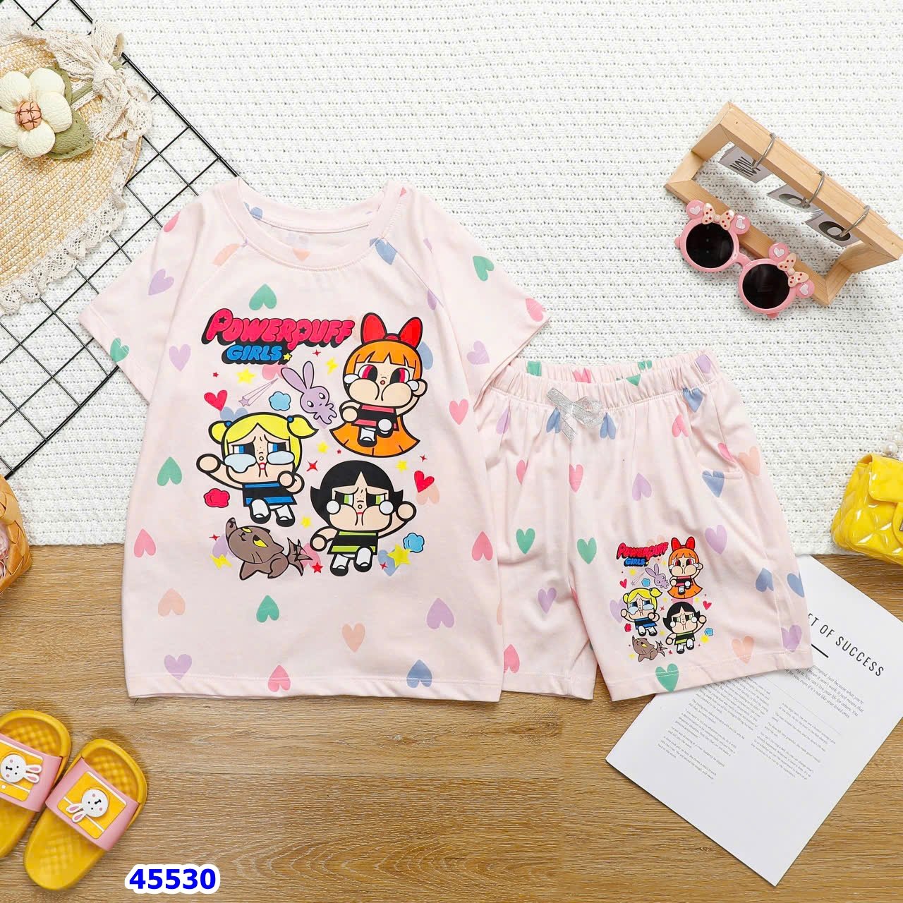 Bộ Disney hồng cam Crybaby
