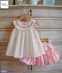 Set Melisa trắng thêu thỏ