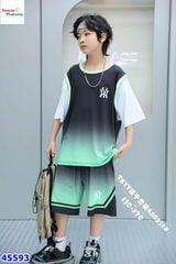 Bộ thể thao đen xanh NY