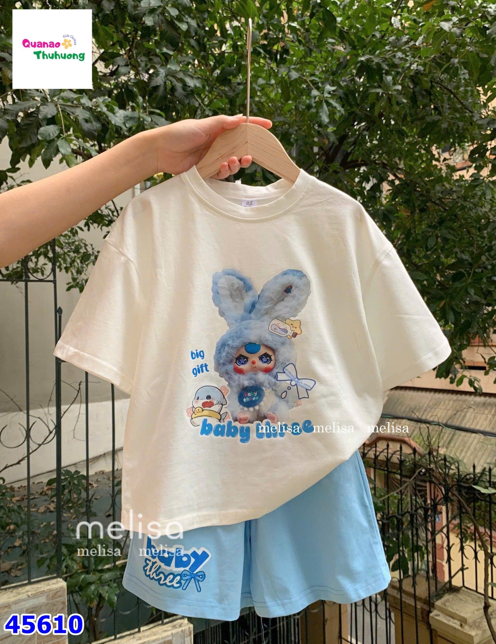 Bộ Melisa trắng BabyThree