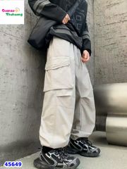 Quần kaki túi hộp Speed kem