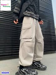Quần kaki túi hộp Speed kem