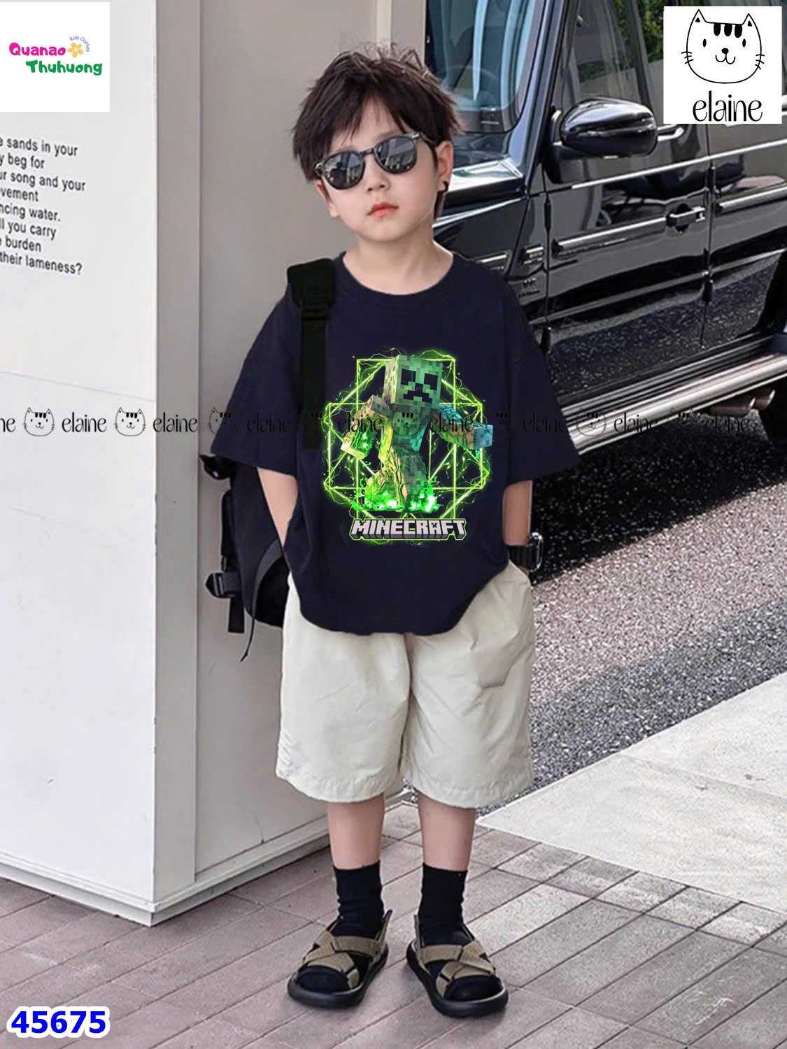 Bộ Elaine đen Minecraft