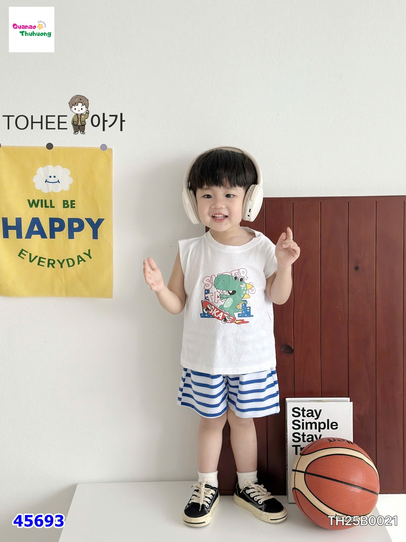Bộ ToHee trắng khủng long