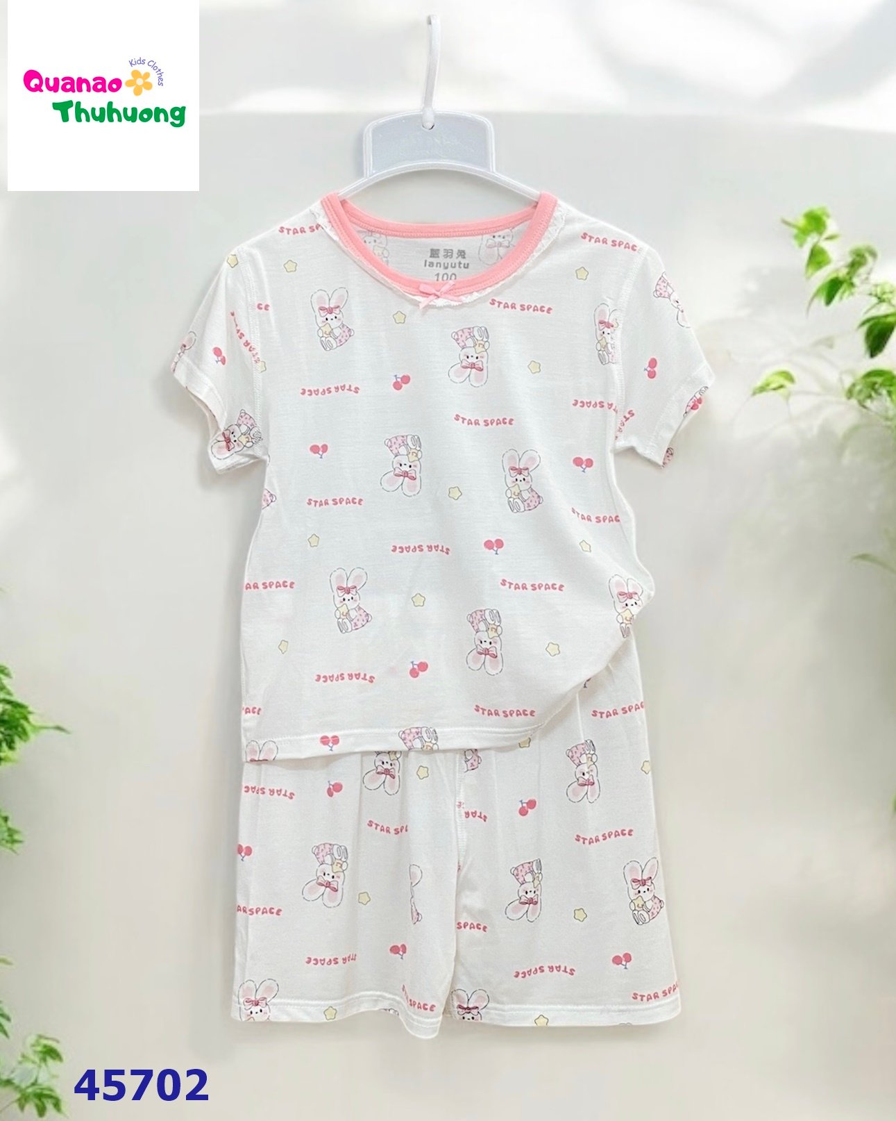 Bộ Tencel trắng thỏ