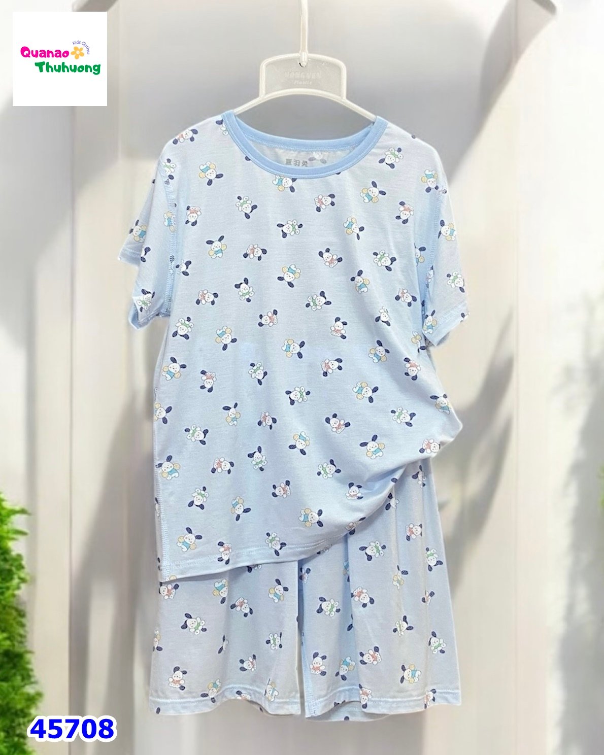 Bộ Tencel xanh Pochaco