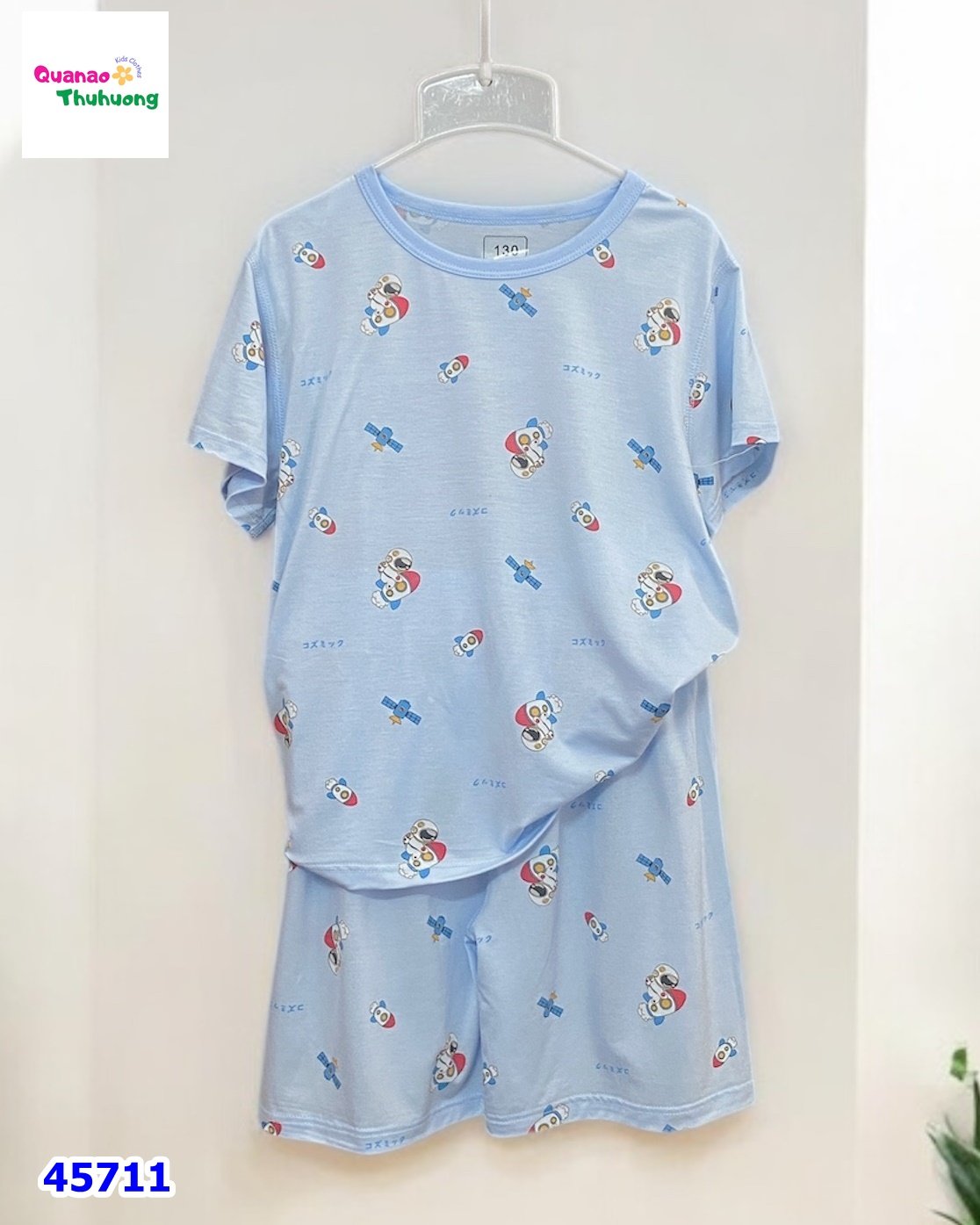 Bộ Tencel xanh phi hành gia