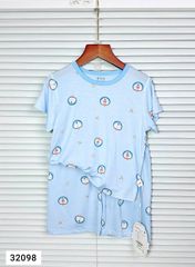 Bộ Tencel xanh Doremon