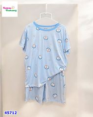 Bộ Tencel xanh Doremon