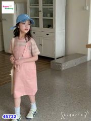 Đầm yếm AK hồng sọc to