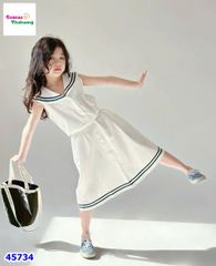 Set váy Sofia trắng thủy thủ