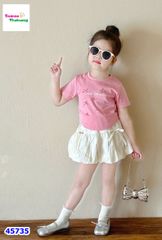 Set váy Miakid hồng đính nơ