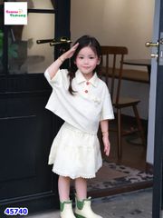 Set váy Annie polo kem đính nơ