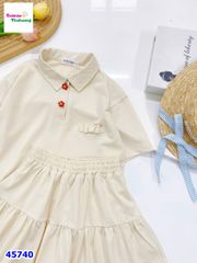 Set váy Annie polo kem đính nơ