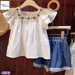 Sét bộ J&J trắng cánh tiên