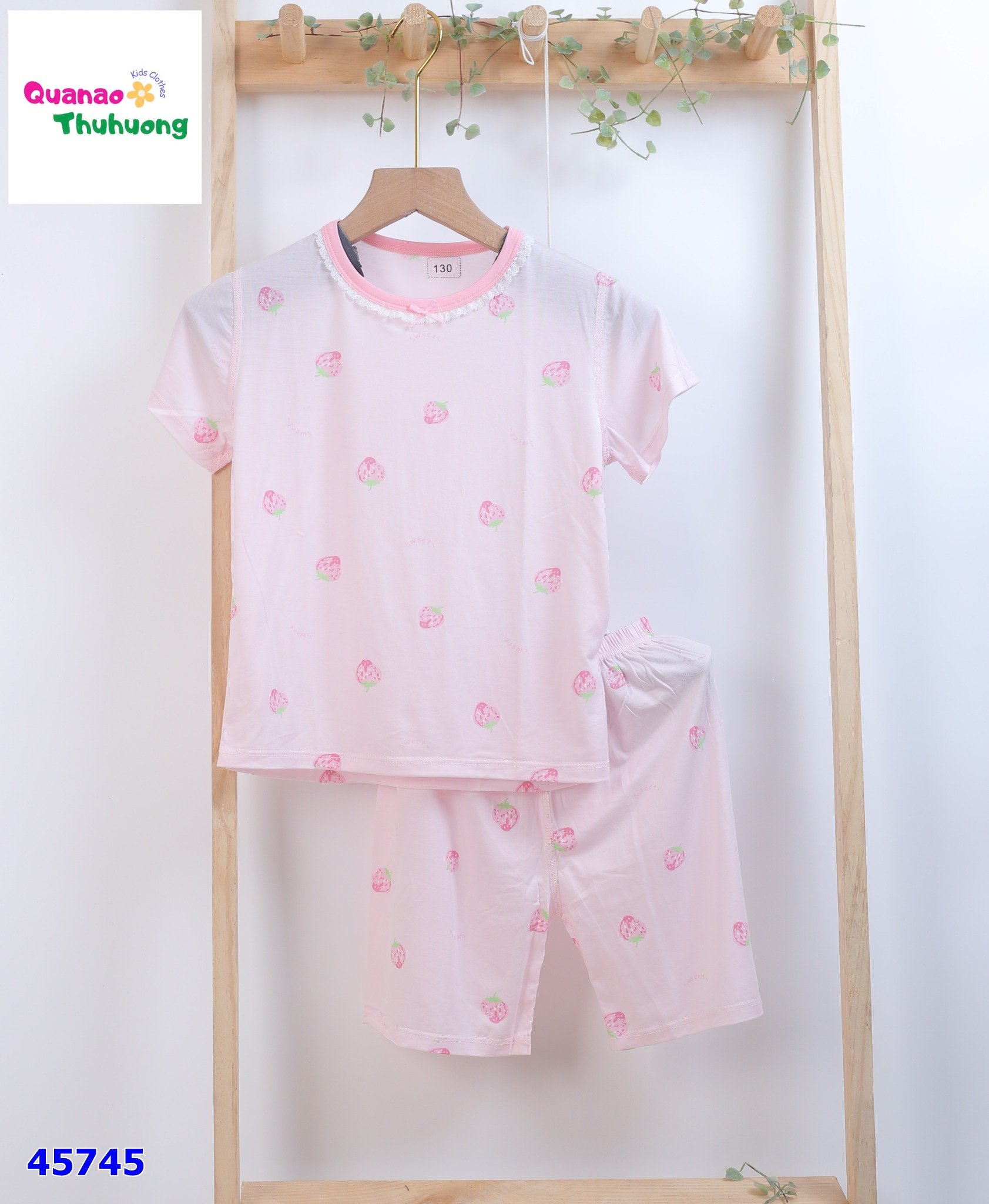 Bộ Tencel hồng dâu