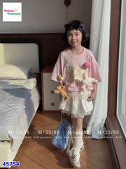 Áo M+ hồng & gấu bông