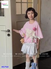 Áo M+ hồng & gấu bông
