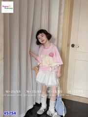Áo M+ hồng & gấu bông