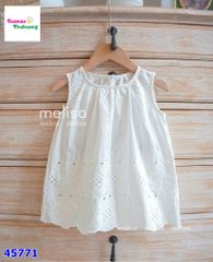 Set bộ Melisa trắng dập hoa