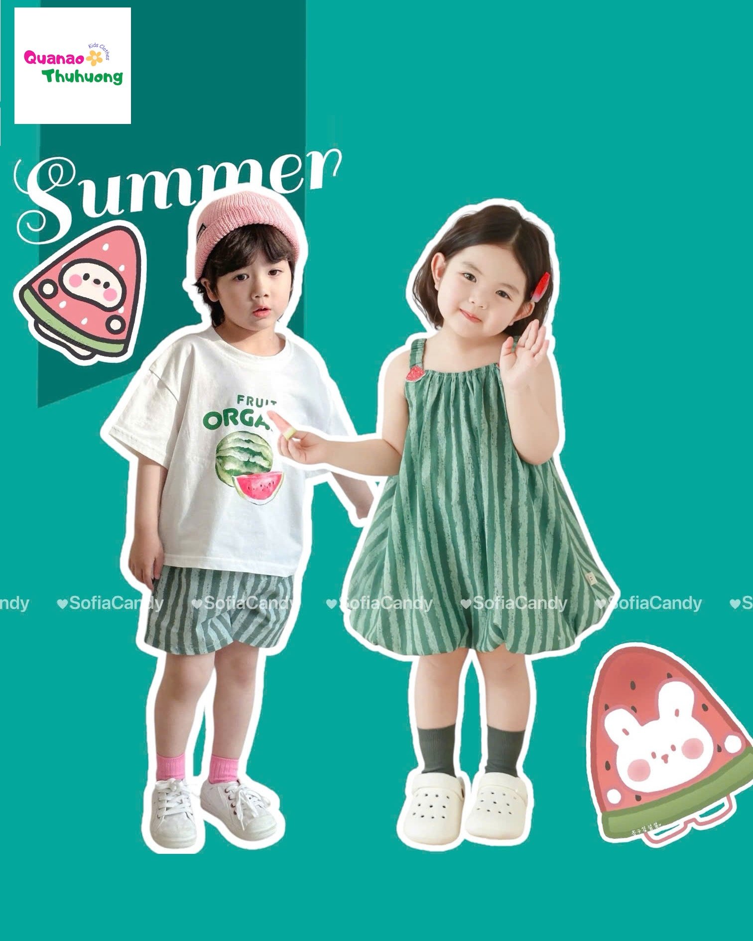 Bộ Sofia trắng dưa hấu