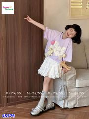 Áo M+ gấu bông tím