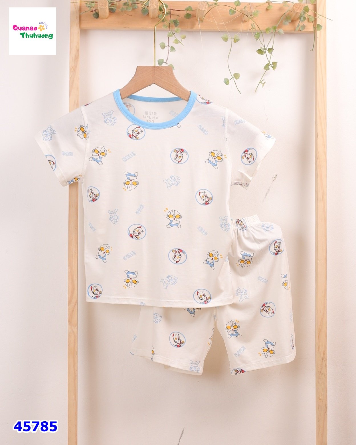 Bộ Tencel trắng siêu nhân
