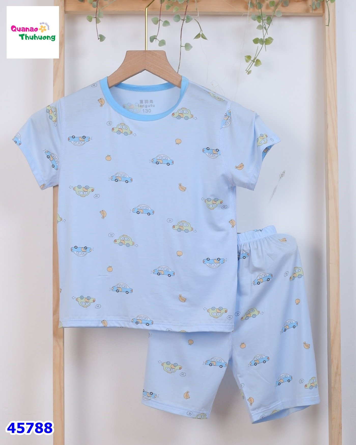 Bộ Tencel xanh ô tô
