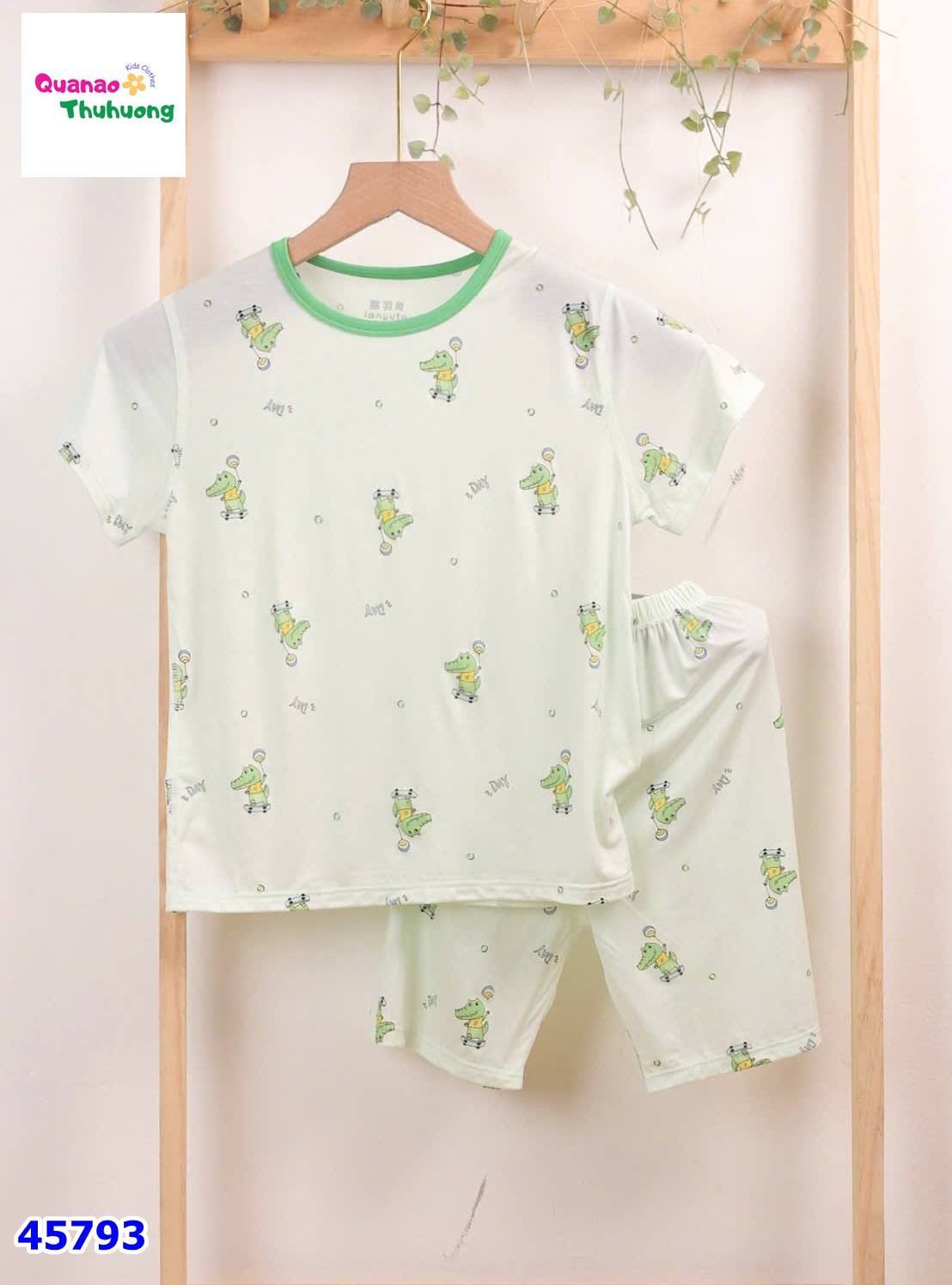 Bộ Tencel xanh cá xấu