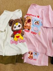 Bộ short thun HM hồng BabyThree