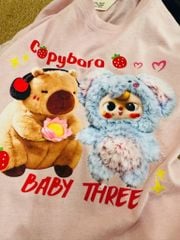 Bộ short thun HM hồng BabyThree